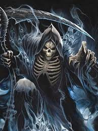 Создать мем: череп смерти, grim "death" reaper, скелет с косой