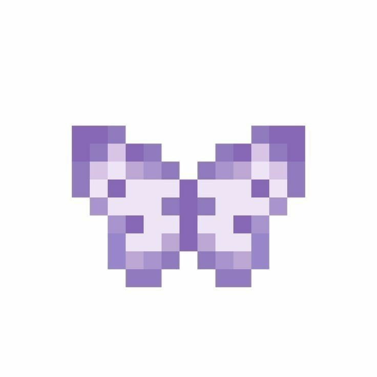 Create meme: butterfly minecraft building, pixel bow, pixel art