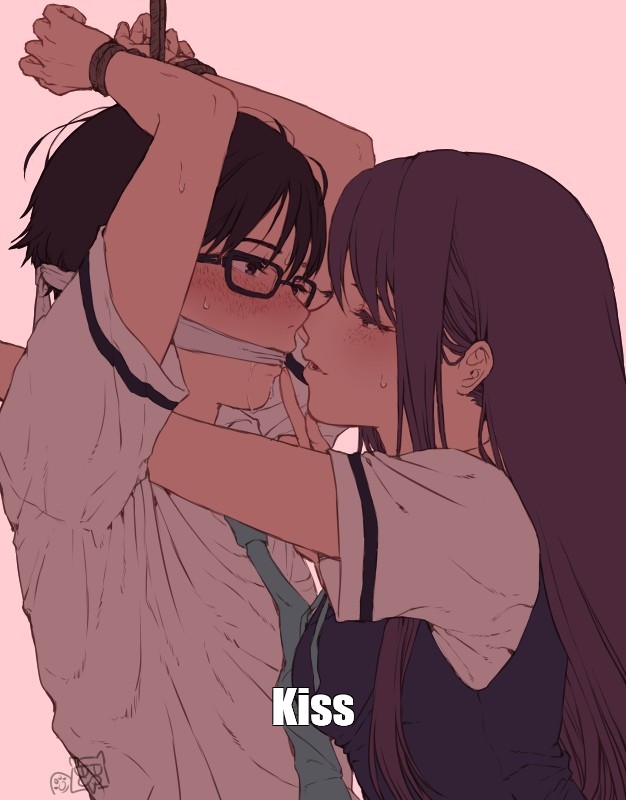 Drawing Kisses Boyfriend Huge Freebie Download For - Anime People Kissing  Base, HD Png Download , Transparent Png Image - PNGitem