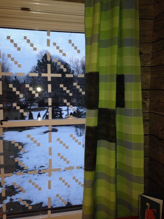 Create meme: a minecraft-style window, curtains in minecraft, minecraft window decor