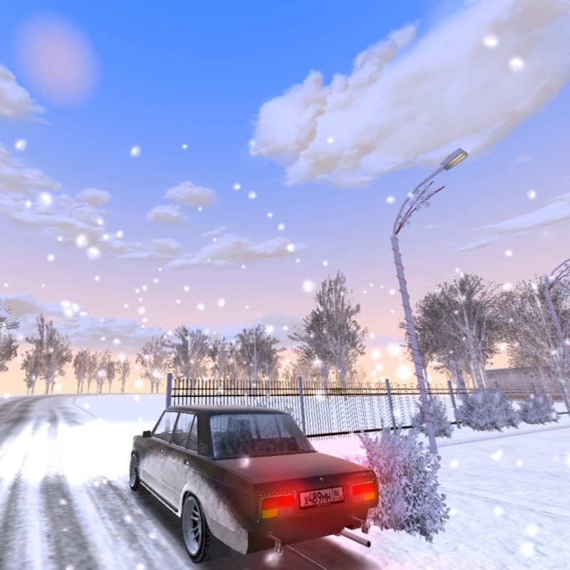 Create meme: winter drift, vaz 2107 mta, Snow in the car simulator 2