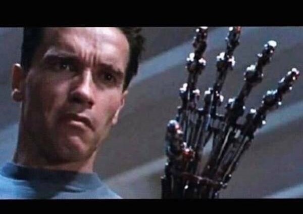 Create meme: terminator t 800 Arnold Schwarzenegger, terminator's hand, Schwarzenegger terminator