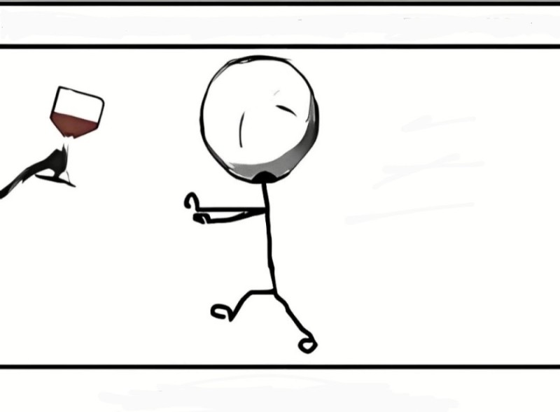 Create meme: The stickman with red eyes, stickman with a glass of wine, Henry stickman