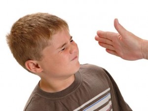 Create meme: boy, a slap in the face, child abuse