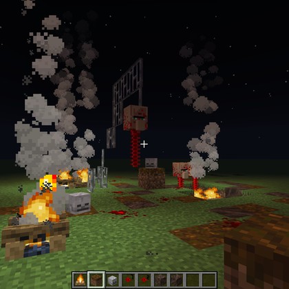 Create meme: mods for minecraft, minecraft version 1 12 2, minecraft bonfire