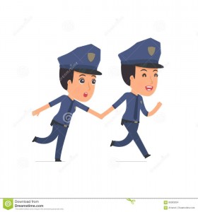 Создать мем: stock illustration, police officer, полицейский тянет иллюстрация