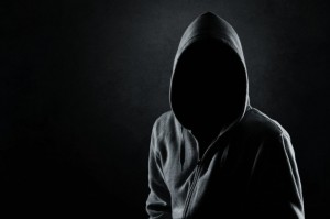 Create meme: the guy in the hood, a man in a hood without face, the man in the black hood