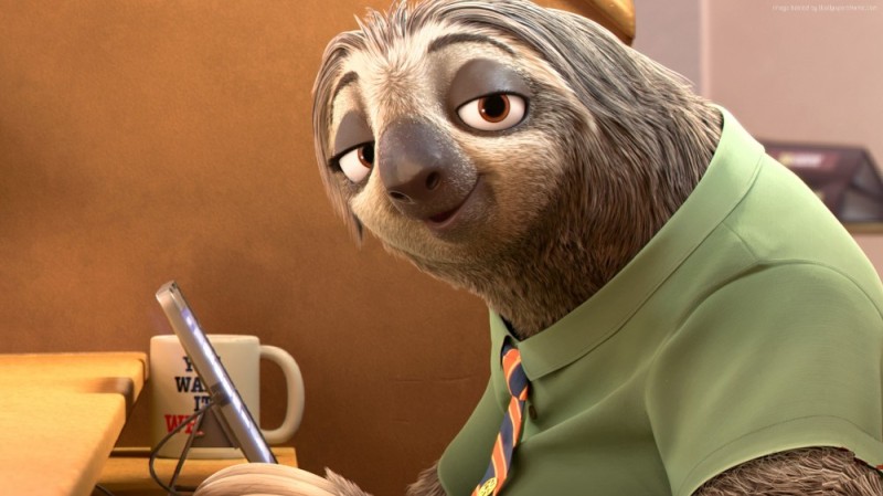 Create meme: zveropolis sloth, sloth from zeropolis , blitz from zveropolis