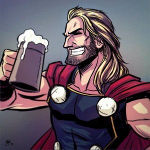 Create meme: Thor with beer, Thor