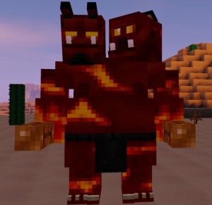 Create meme: skins for minecraft, skin red Orc, minecraft mod