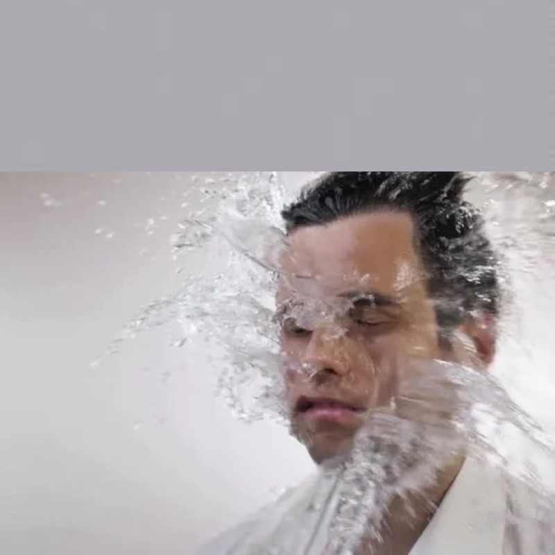 Create meme: the man's face, poured water, pouring water