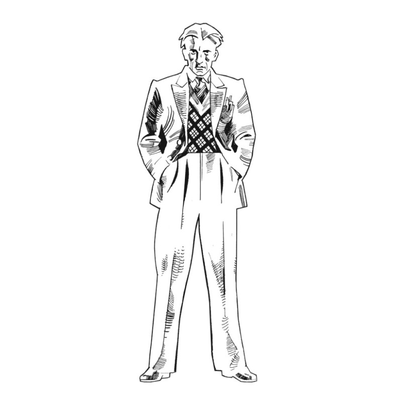 Create meme: sketch of a business suit, men's costume coloring book, Three-piece costume sketch