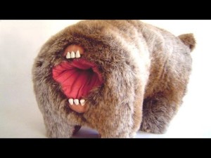 Create meme: ass beaver, point bear, scary soft toys
