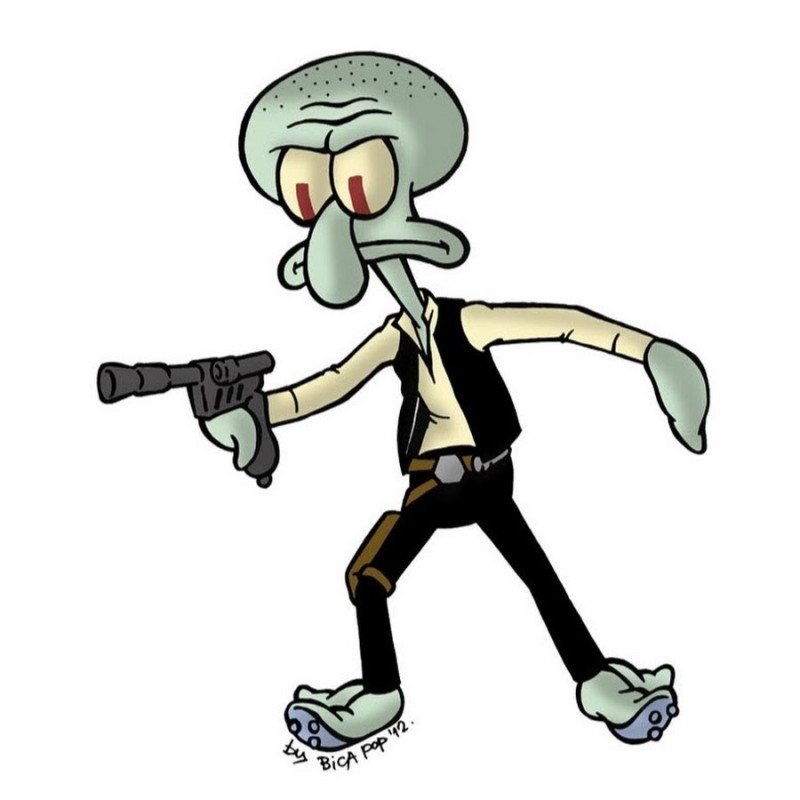 Create meme: squidward on a white background, squidward's drawing, squidward in full growth