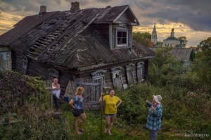 Create meme: Russian village, in the village