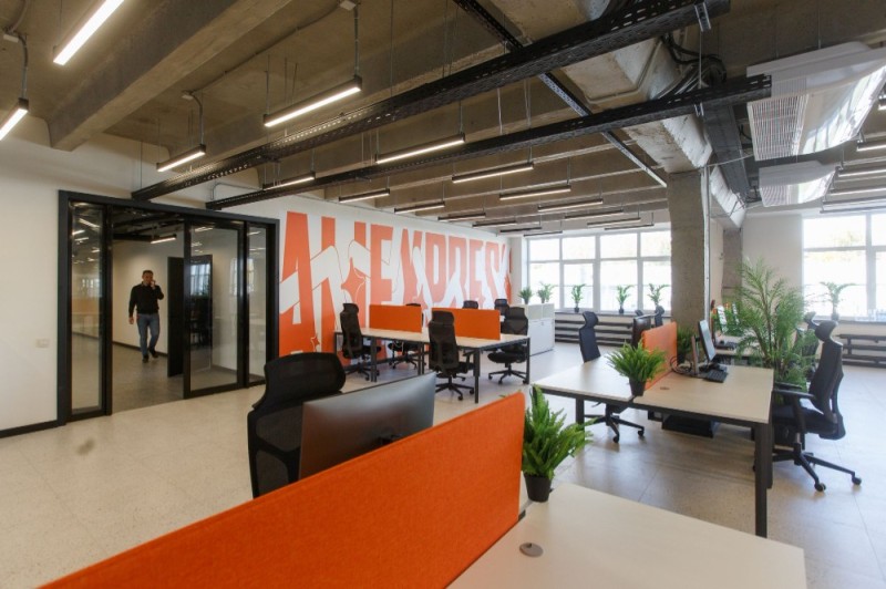 Create meme: orange office interior, office interior, office office