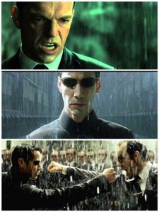 Создать мем: agent smith, нео в матрице, neo