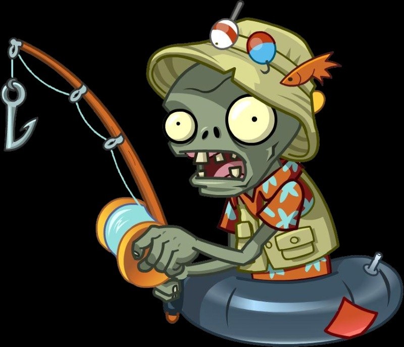 Create meme: plants vs zombies zombie fisherman, plants vs. zombies, zombie 