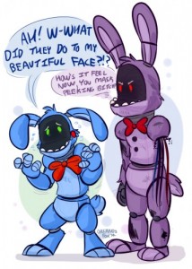 Создать мем: маска той бонни, fnaf, пять ночей с фредди