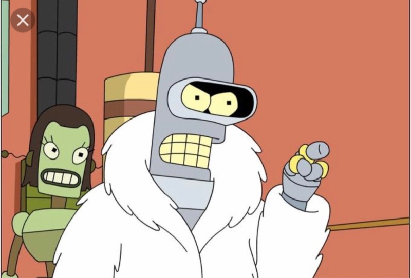 Create meme: Bender , futurama , Bender, with blackjack and boats