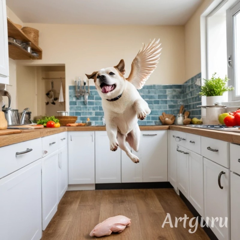 Create meme: dog , flying dog, A dog with wings