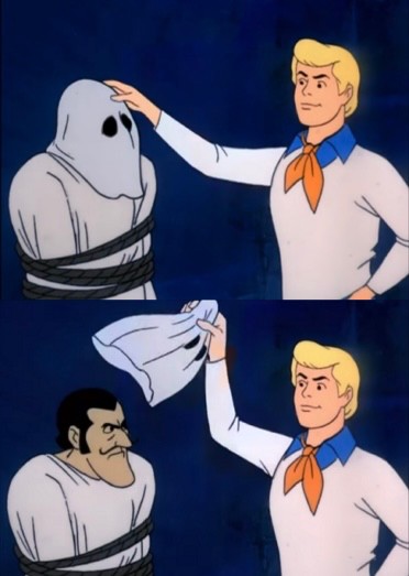 Create meme: Scooby Doo memes, Scooby Doo unmasks the, scooby doo meme