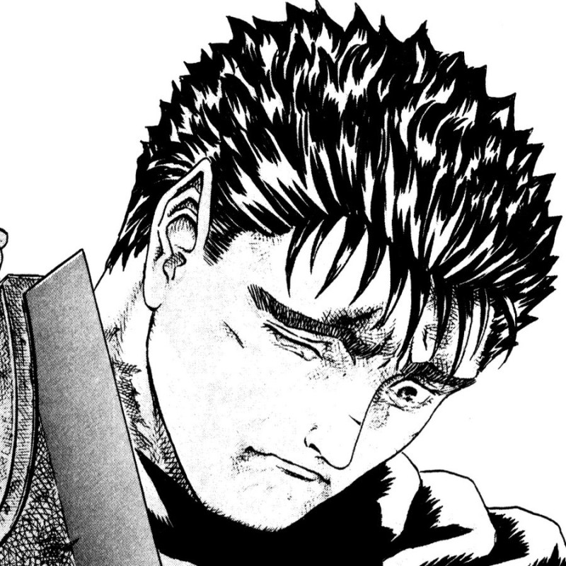 Create meme: Berserk anime, GATS Berserker, berserker black and white