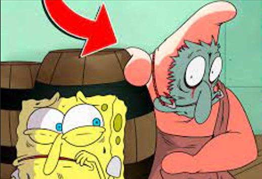 Create meme: cartoon spongebob, spongebob is scary, spongebob Patrick