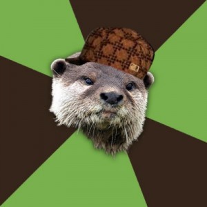 Create meme: scumbag, otter, otter