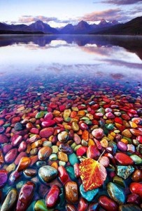 Create meme: lake McDonald why colored stones, pictures stones, colorful sea pebbles, color pebble lake McDonald