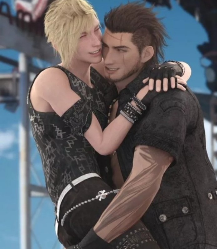 Create meme: final fantasy promo, final fantasy Noctis and Prompto, noctis and prompto