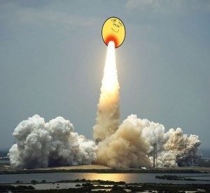 Create meme: missiles, start, space shuttle launch