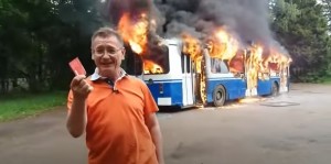 Create meme: the trolleybus is burning and, the trolleybus is burning meme, the trolley is lit and x with it