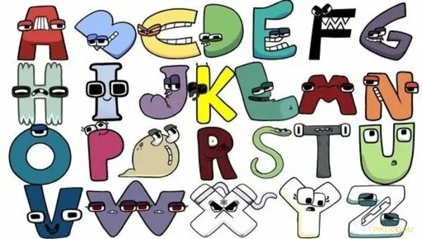 Create meme: letters from the alphabet, letters from the ent alphabet, cartoon letters