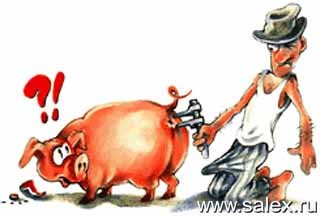 Create meme: sausage thief cartoon, merinov alexey, pig 