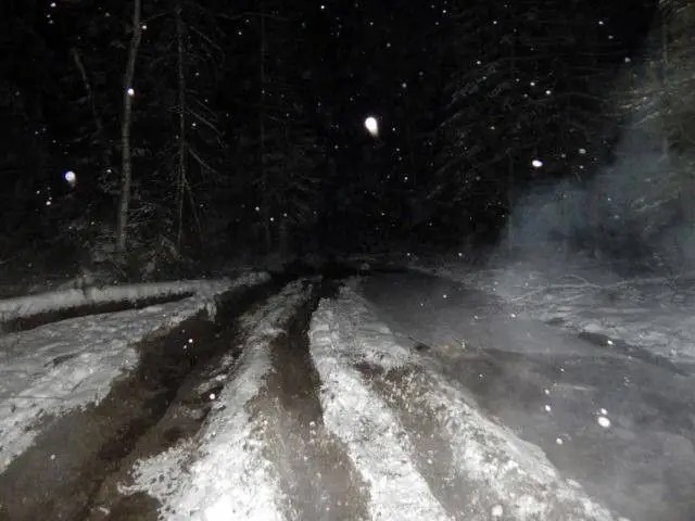 Create meme: snowy road, nature , winter snow