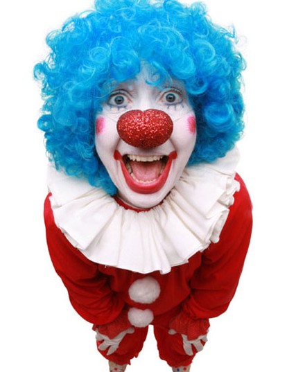 Create meme: clown , clown on a white background, clown nose
