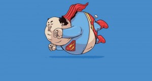 Создать мем: супермен, супергерой, толстый супермен