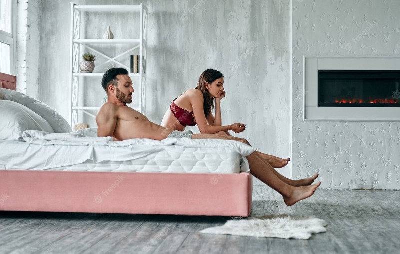 Create meme: in bed , woman , beautiful couple
