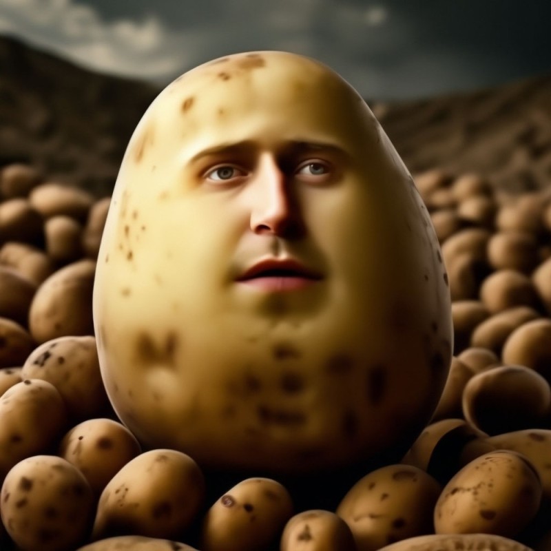 Create meme: potatoes , potato man, people