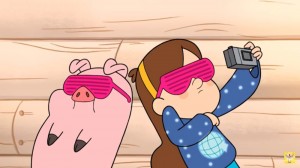 Create meme: gravity falls rainbow, gravity falls Mabel, gravity falls mabel and waddles