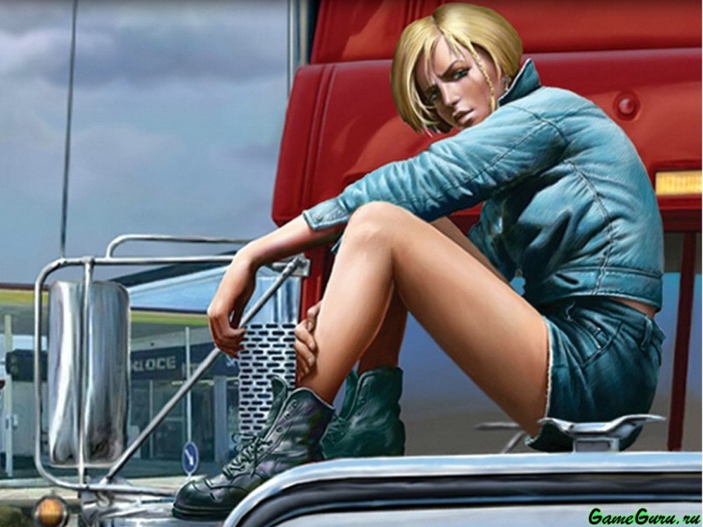 Create meme: Truckers 3 game, Truckers 3: The Conquest of America, trucker girl