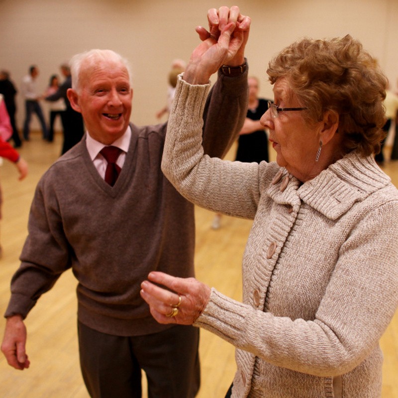 Create meme: Old people dancing, dancing for pensioners, ballroom dancing Moscow longevity