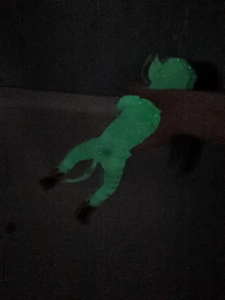 Create meme: phosphorous figurines, glowing, The dinosaur is glowing