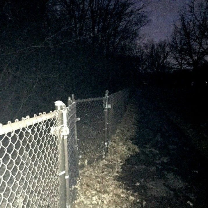 Create meme: chain link fence, in the dark, the fence 