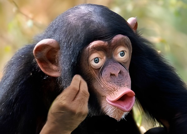 Create meme: chimpanzee, male chimpanzees, chimp meme
