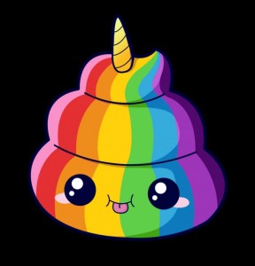 Create meme: rainbow, meme, turd unicorn rainbow with the inscription