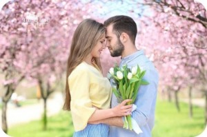 Create meme: relationship spring, spring couple, photos spring love