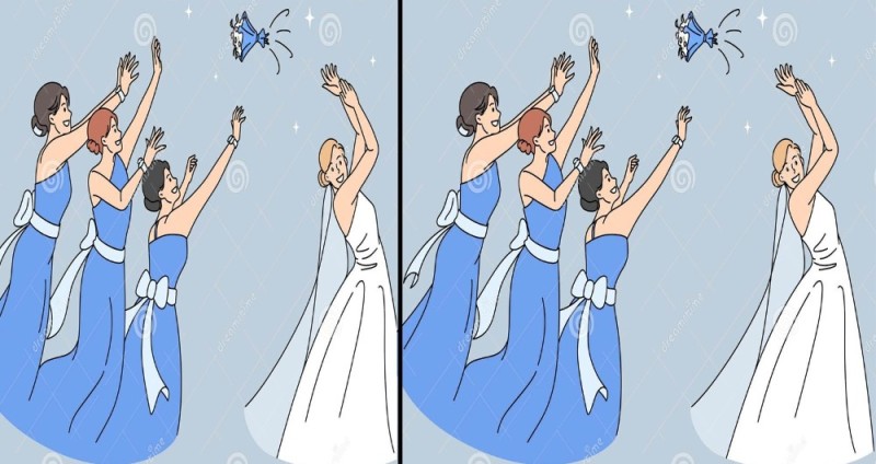 Create meme: bride's bouquet for throwing, bridesmaids, the bride throws a bouquet