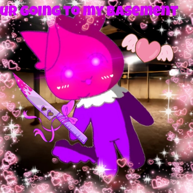 Create meme: The purple cat fnaf, people , pink corruption Iris